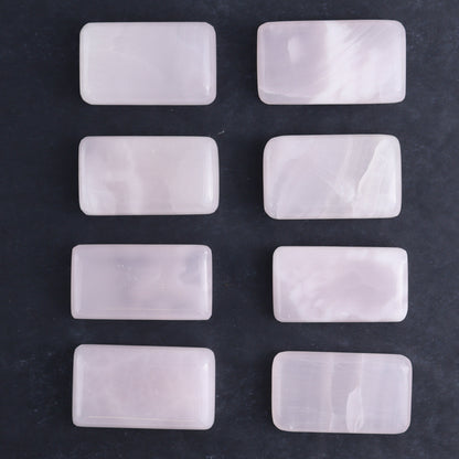 Pink Mangano Calcite Rectangles Set of 8 - Expert Wholesale and Supplier of Wholesale Crystals & Bulk Gemstones, ["Calcite","Madagascar","Pink Calcite","Rectangle"]