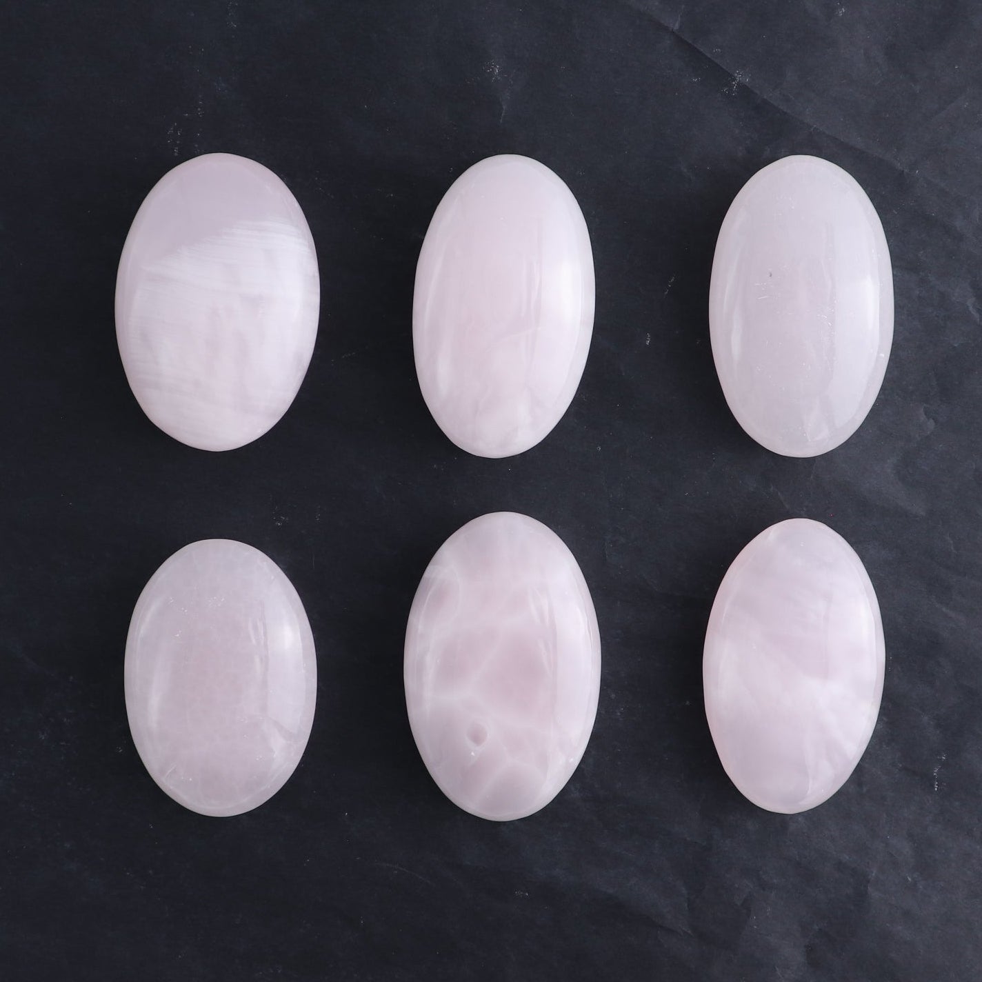 Pink Mangano Calcite Palm Stone Set of 6