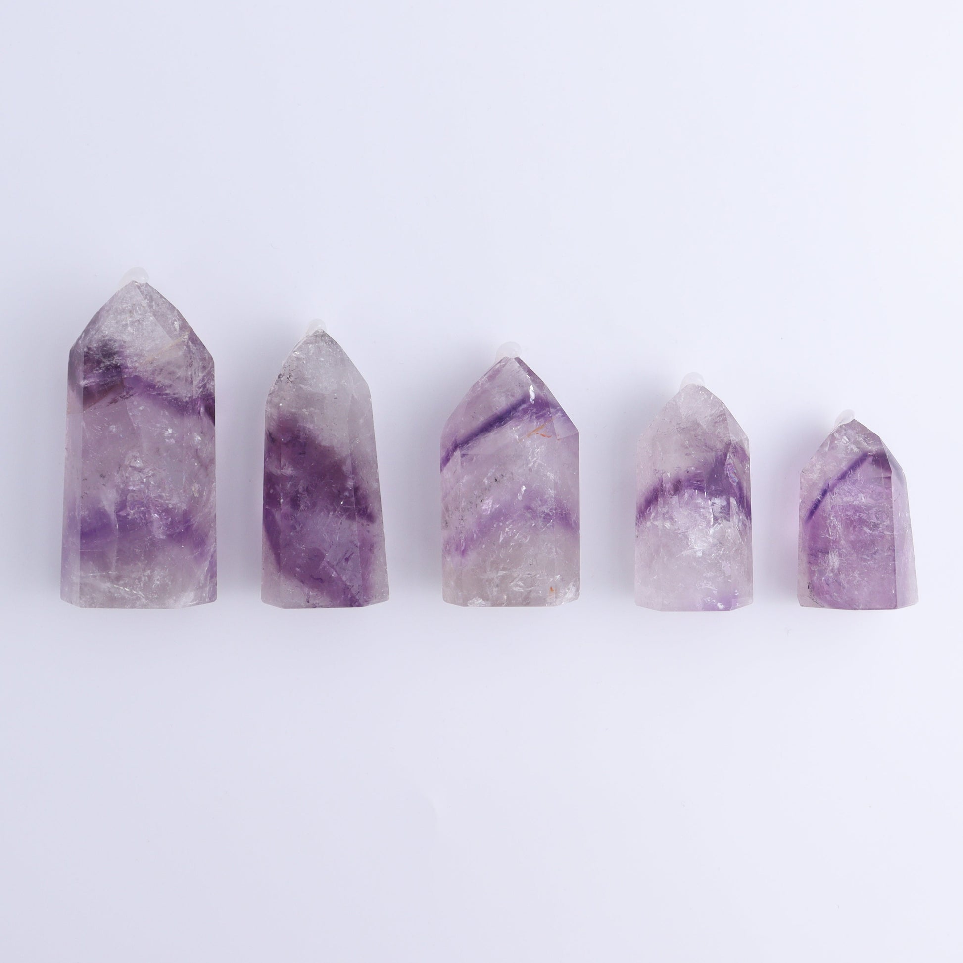 Amethyst Towers Set of 5 - Expert Wholesale and Supplier of Wholesale Crystals & Bulk Gemstones, ["Amethyst","Brazil","Towers"]