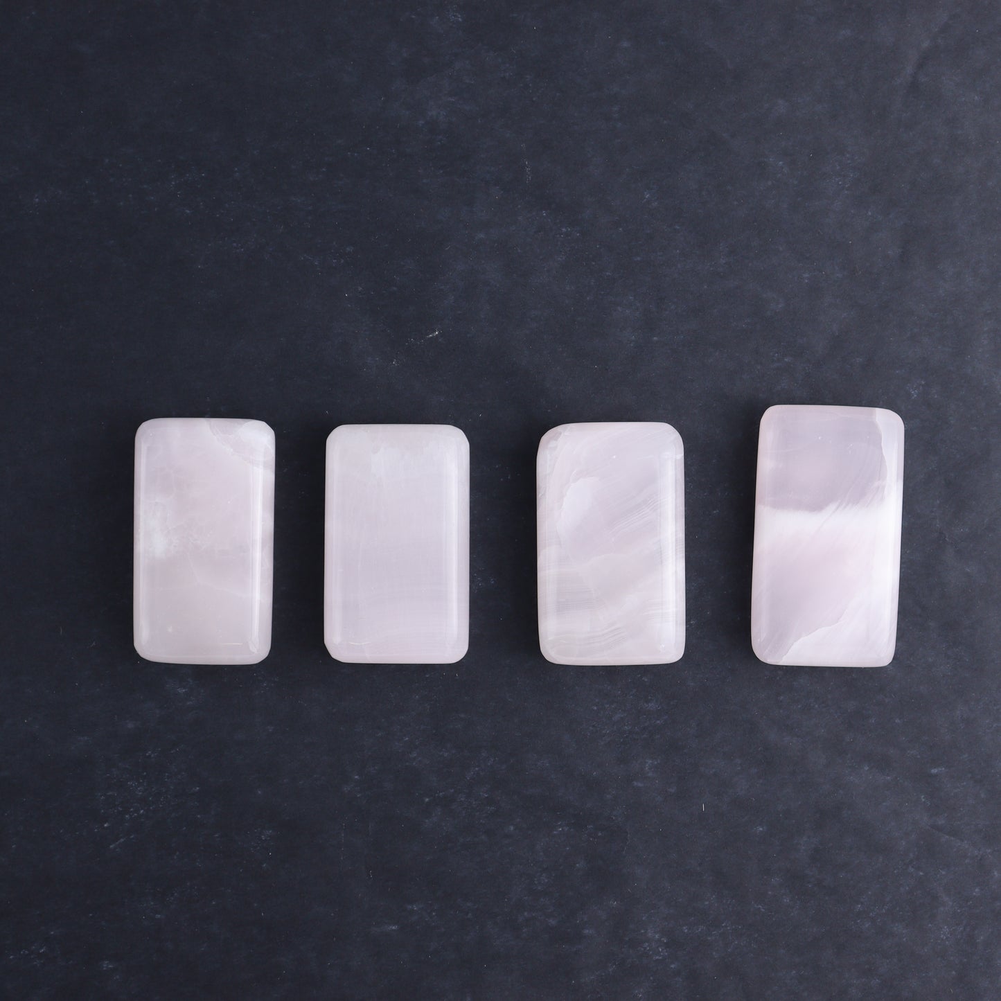 Pink Mangano Calcite Rectangles Set of 8 - Expert Wholesale and Supplier of Wholesale Crystals & Bulk Gemstones, ["Calcite","Madagascar","Pink Calcite","Rectangle"]