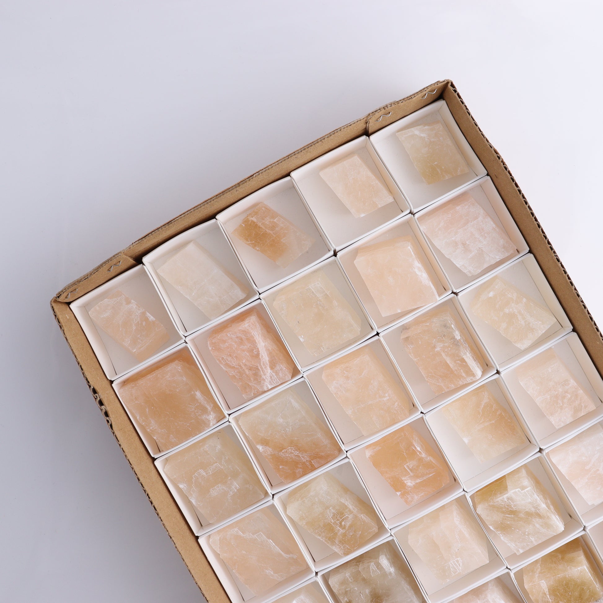 Pink Optical Calcite Flat of 24 - Expert Wholesale and Supplier of Wholesale Crystals & Bulk Gemstones, ["Flats","Mexico","Optical Calcite","Pink Calcite"]