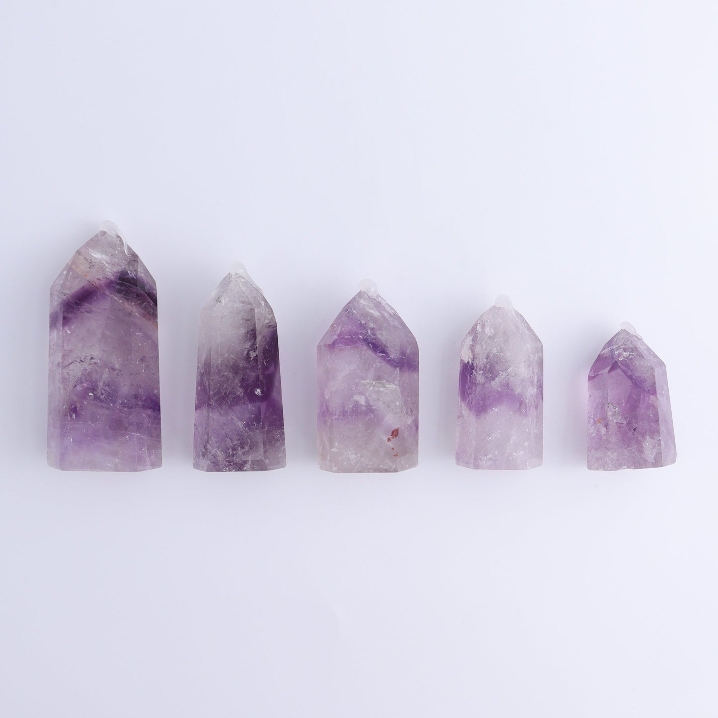 Amethyst Towers Set of 5 - Expert Wholesale and Supplier of Wholesale Crystals & Bulk Gemstones, ["Amethyst","Brazil","Towers"]