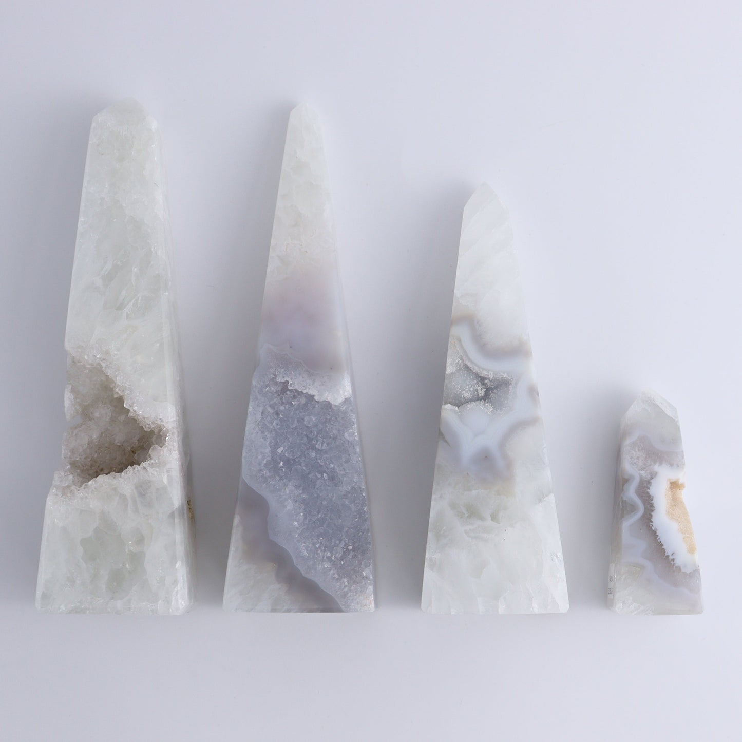 Agate Obelisk Set of 4 - Expert Wholesale and Supplier of Wholesale Crystals & Bulk Gemstones, ["Agate","Brazil","Obelisk"]