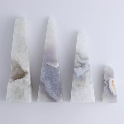 Agate Obelisk Set of 4 - Expert Wholesale and Supplier of Wholesale Crystals & Bulk Gemstones, ["Agate","Brazil","Obelisk"]