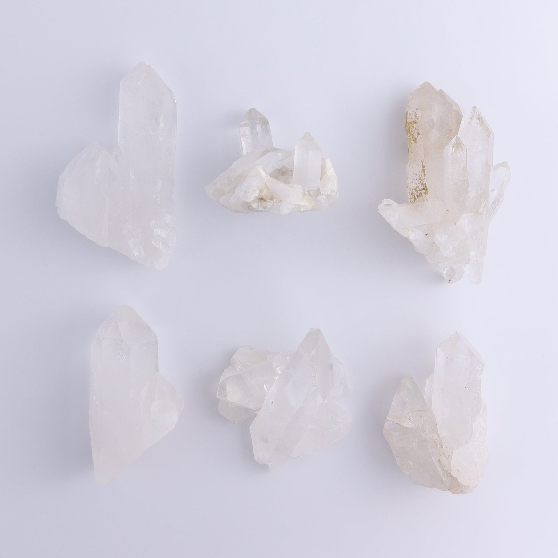 Quartz Clusters Set of 6 - Expert Wholesale and Supplier of Wholesale Crystals & Bulk Gemstones, ["Clusters","Freeform","Freeforms","Quartz"]