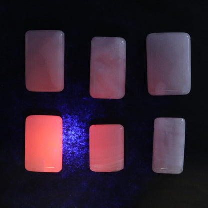 Pink Mangano Calcite Rectangles Set of 20
