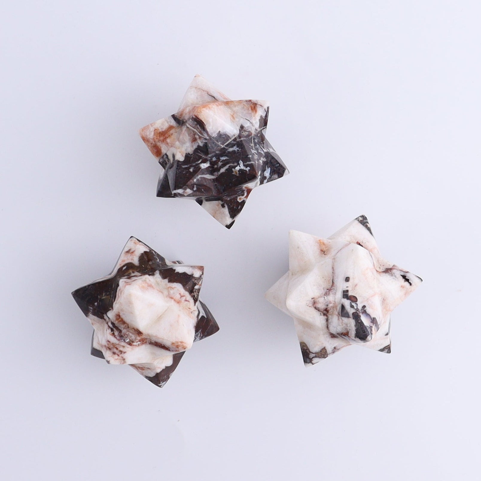 Mixed Stones Stars Set of 14 - Expert Wholesale and Supplier of Wholesale Crystals & Bulk Gemstones, ["jasper","Quartz","Rose Quartz","stars"]