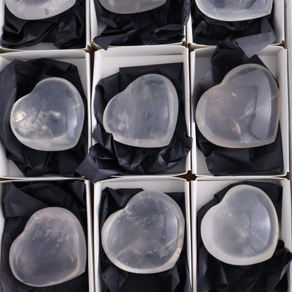 Girasol Quartz Hearts Set of 9 - Expert Wholesale and Supplier of Wholesale Crystals & Bulk Gemstones, ["Girasol","Girasol Quartz","Hearts","Quartz"]