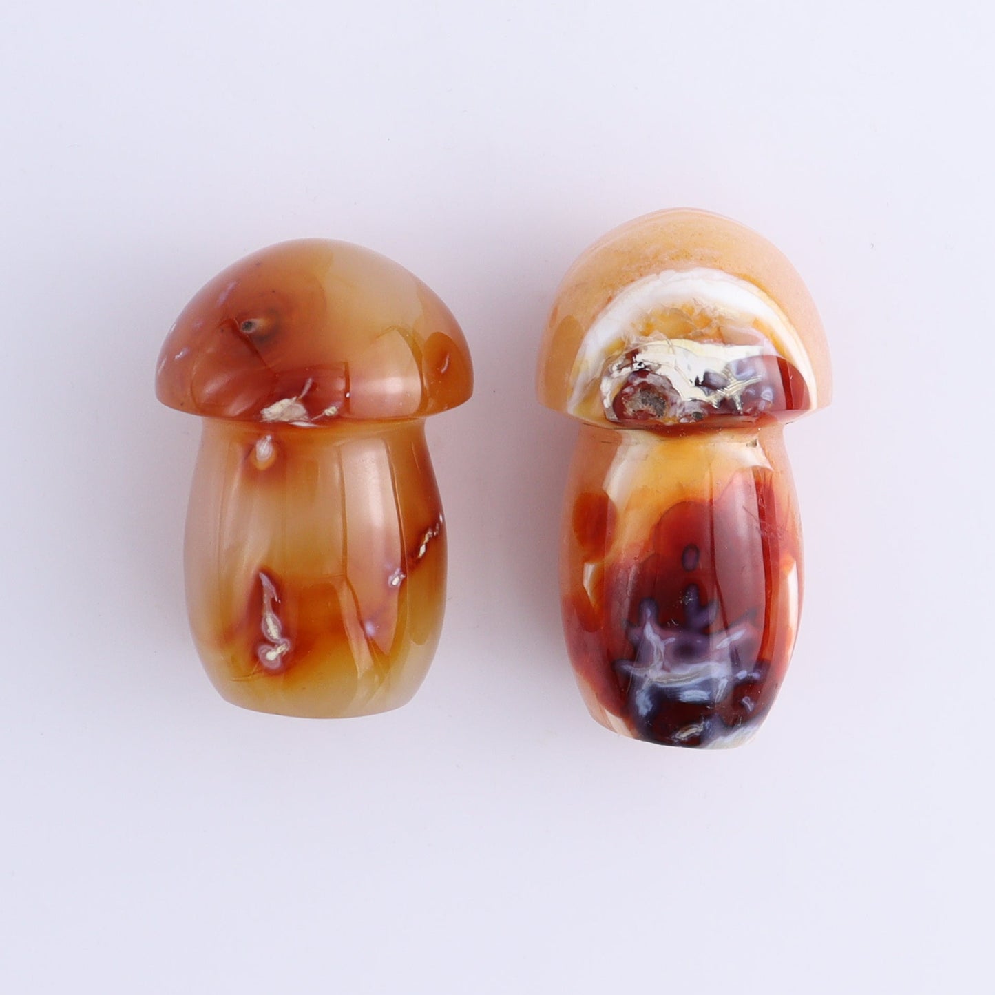 Carnelian Mushrooms Set of 9 - Expert Wholesale and Supplier of Wholesale Crystals & Bulk Gemstones, ["carnelian","Madagascar","Mushrooms"]