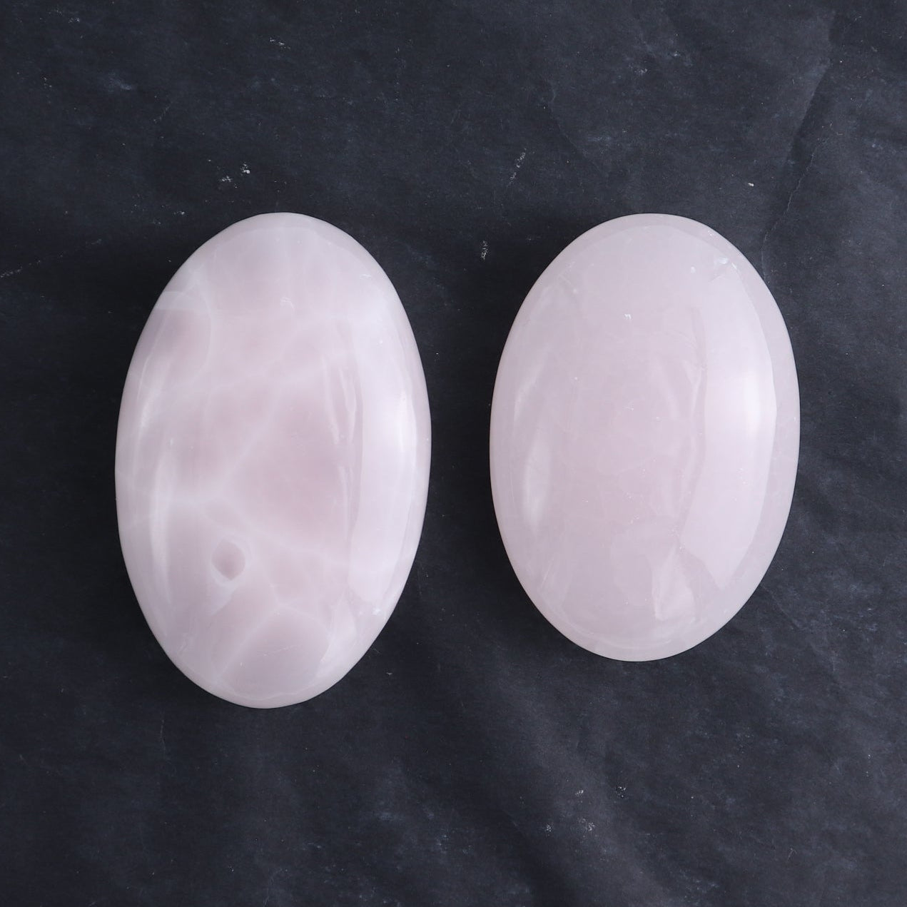 Pink Mangano Calcite Palm Stone Set of 6