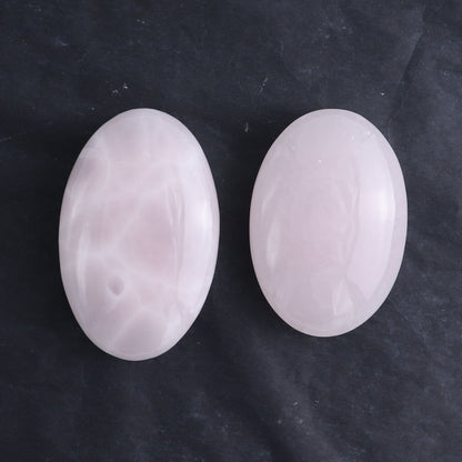 Pink Mangano Calcite Palm Stone Set of 6