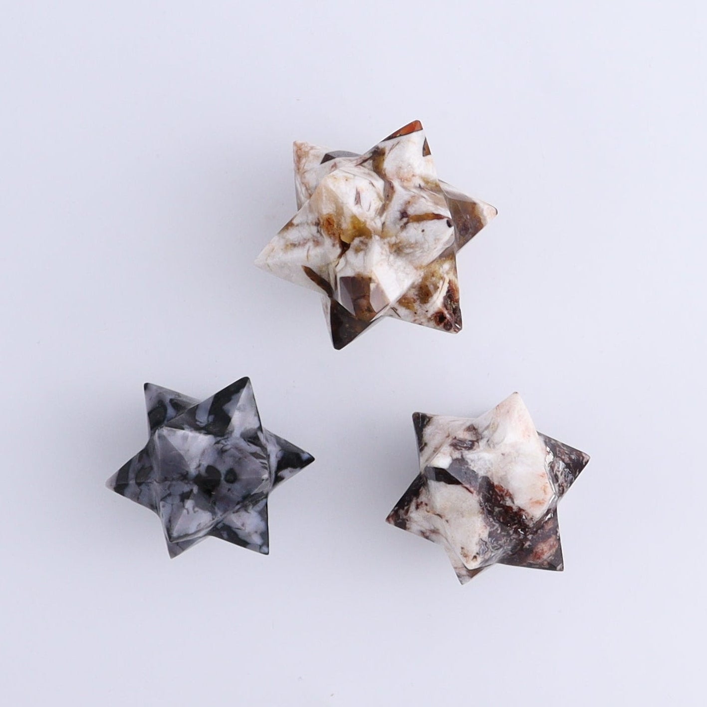 Mixed Stones Stars Set of 14 - Expert Wholesale and Supplier of Wholesale Crystals & Bulk Gemstones, ["jasper","Quartz","Rose Quartz","stars"]
