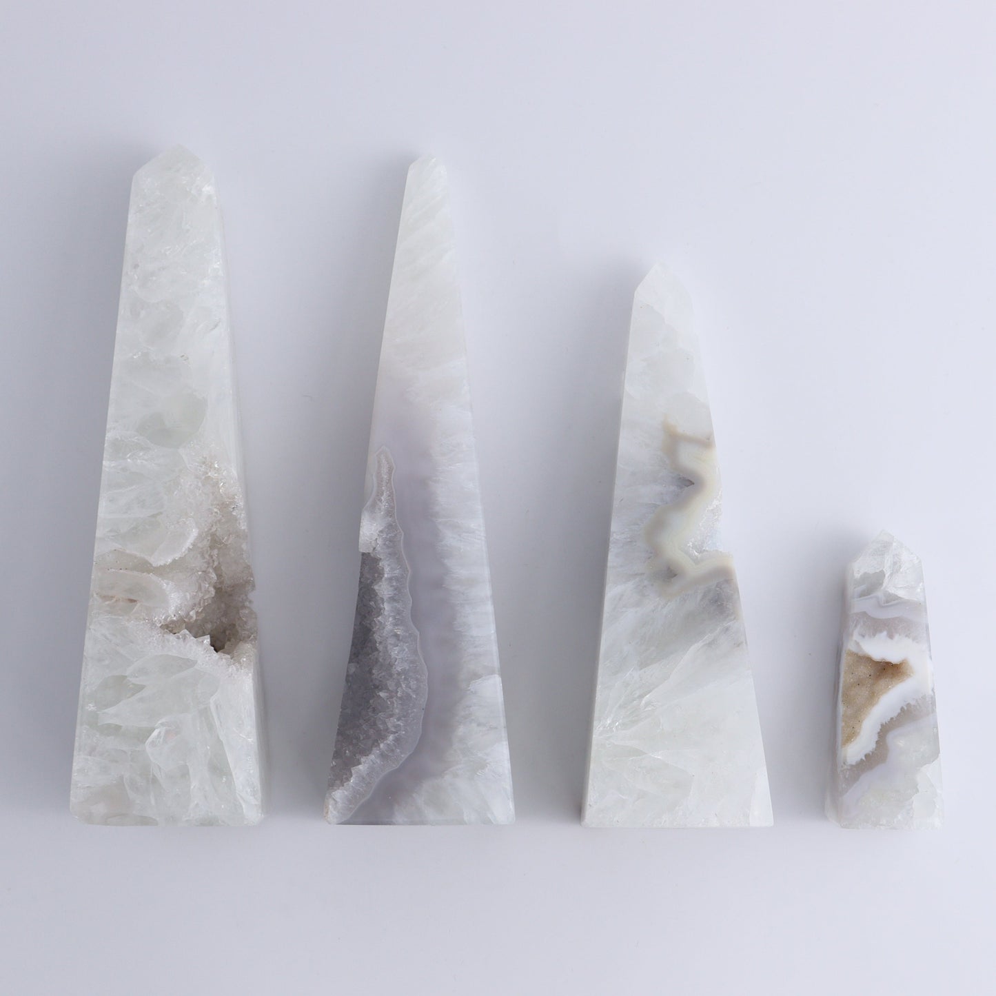 Agate Obelisk Set of 4 - Expert Wholesale and Supplier of Wholesale Crystals & Bulk Gemstones, ["Agate","Brazil","Obelisk"]