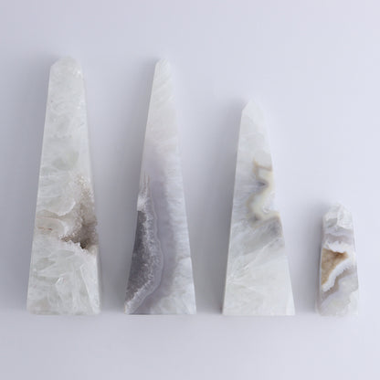 Agate Obelisk Set of 4 - Expert Wholesale and Supplier of Wholesale Crystals & Bulk Gemstones, ["Agate","Brazil","Obelisk"]