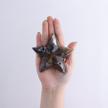 Brecciated Jasper Mixed Carvings Set of 6 - Expert Wholesale and Supplier of Wholesale Crystals & Bulk Gemstones, ["Brecciated Jasper","Freeforms","Hearts","Indonesia","Mermaid Tail","stars"]