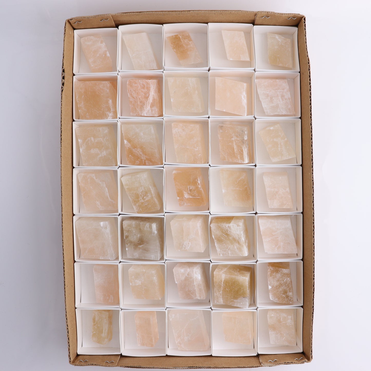 Pink Optical Calcite Flat of 24 - Expert Wholesale and Supplier of Wholesale Crystals & Bulk Gemstones, ["Flats","Mexico","Optical Calcite","Pink Calcite"]