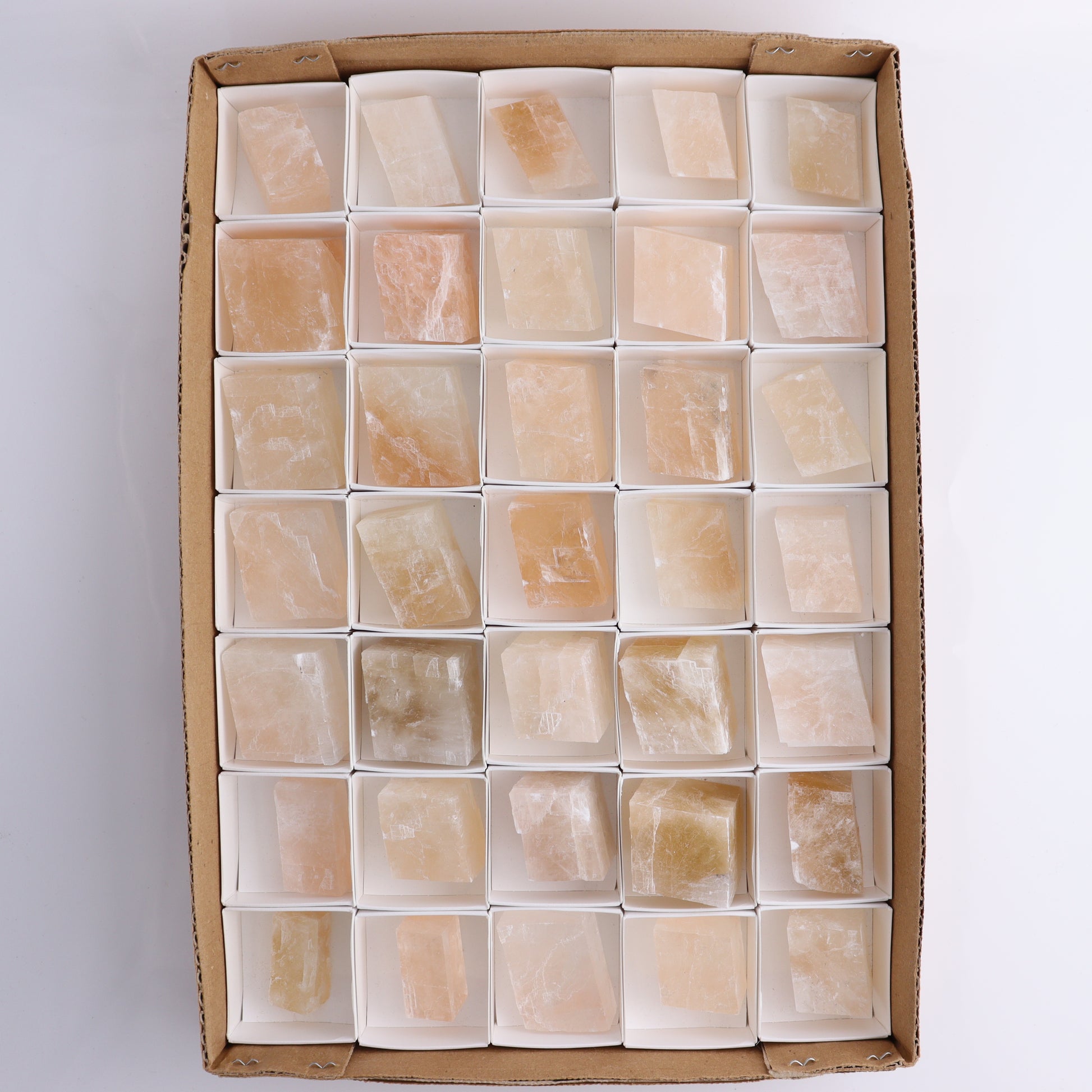 Pink Optical Calcite Flat of 24 - Expert Wholesale and Supplier of Wholesale Crystals & Bulk Gemstones, ["Flats","Mexico","Optical Calcite","Pink Calcite"]