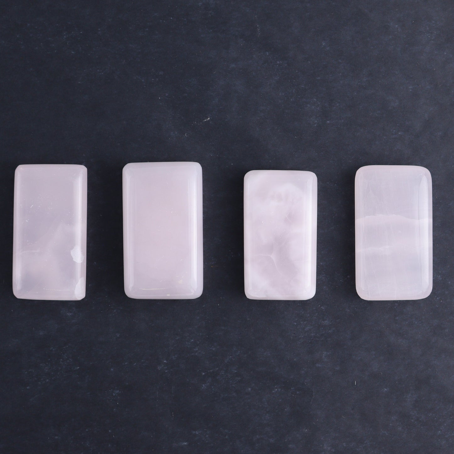 Pink Mangano Calcite Rectangles Set of 8 - Expert Wholesale and Supplier of Wholesale Crystals & Bulk Gemstones, ["Calcite","Madagascar","Pink Calcite","Rectangle"]