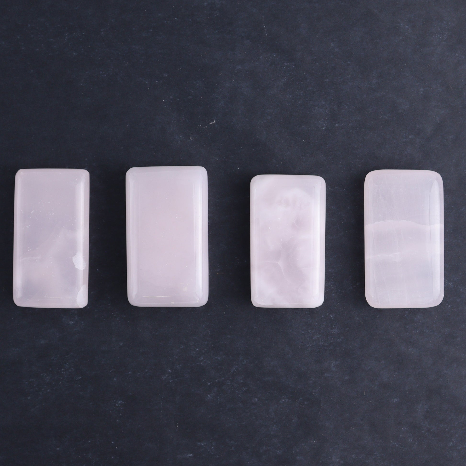 Pink Mangano Calcite Rectangles Set of 8 - Expert Wholesale and Supplier of Wholesale Crystals & Bulk Gemstones, ["Calcite","Madagascar","Pink Calcite","Rectangle"]