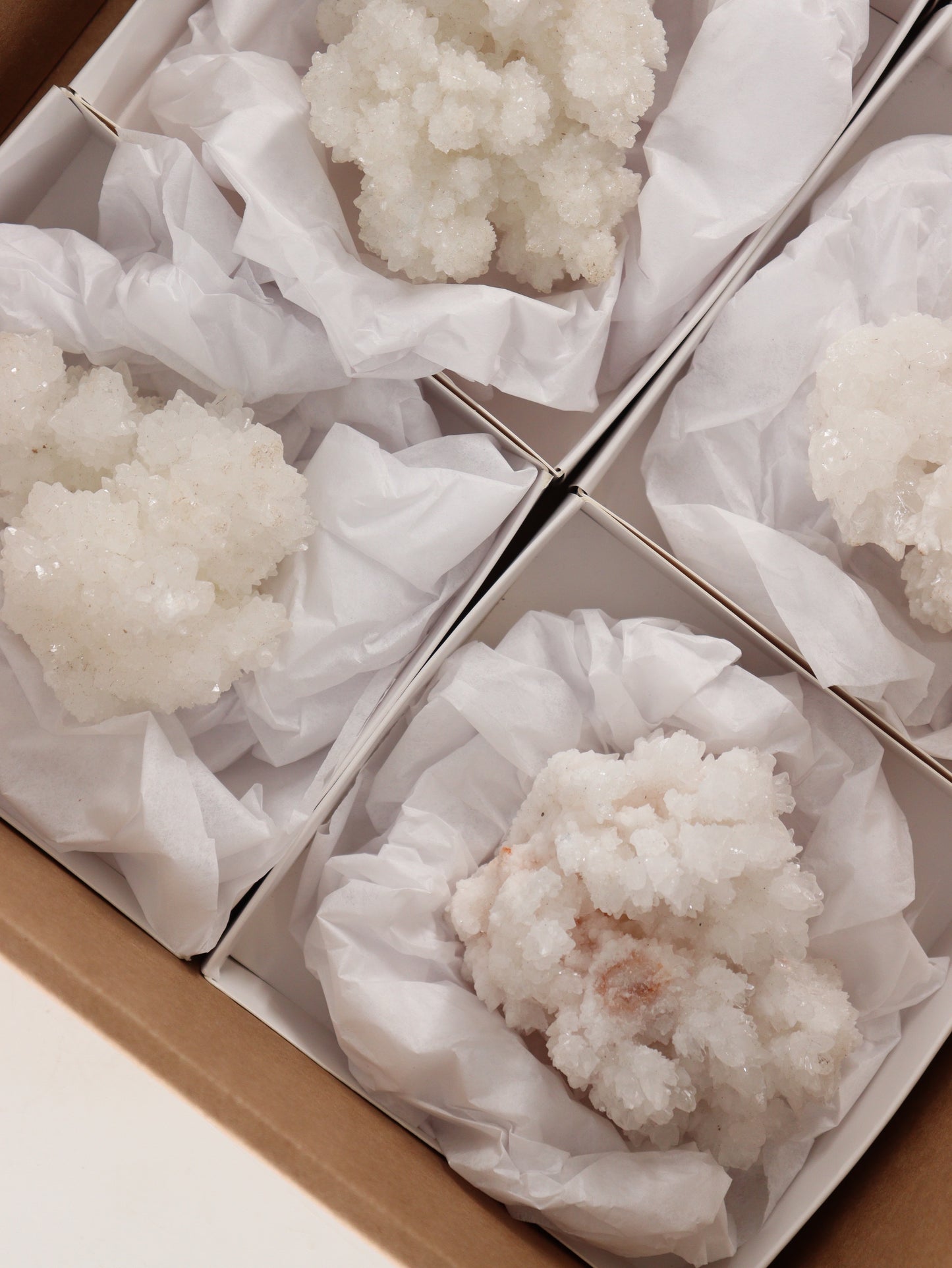 Aragonite Clusters Set of 6