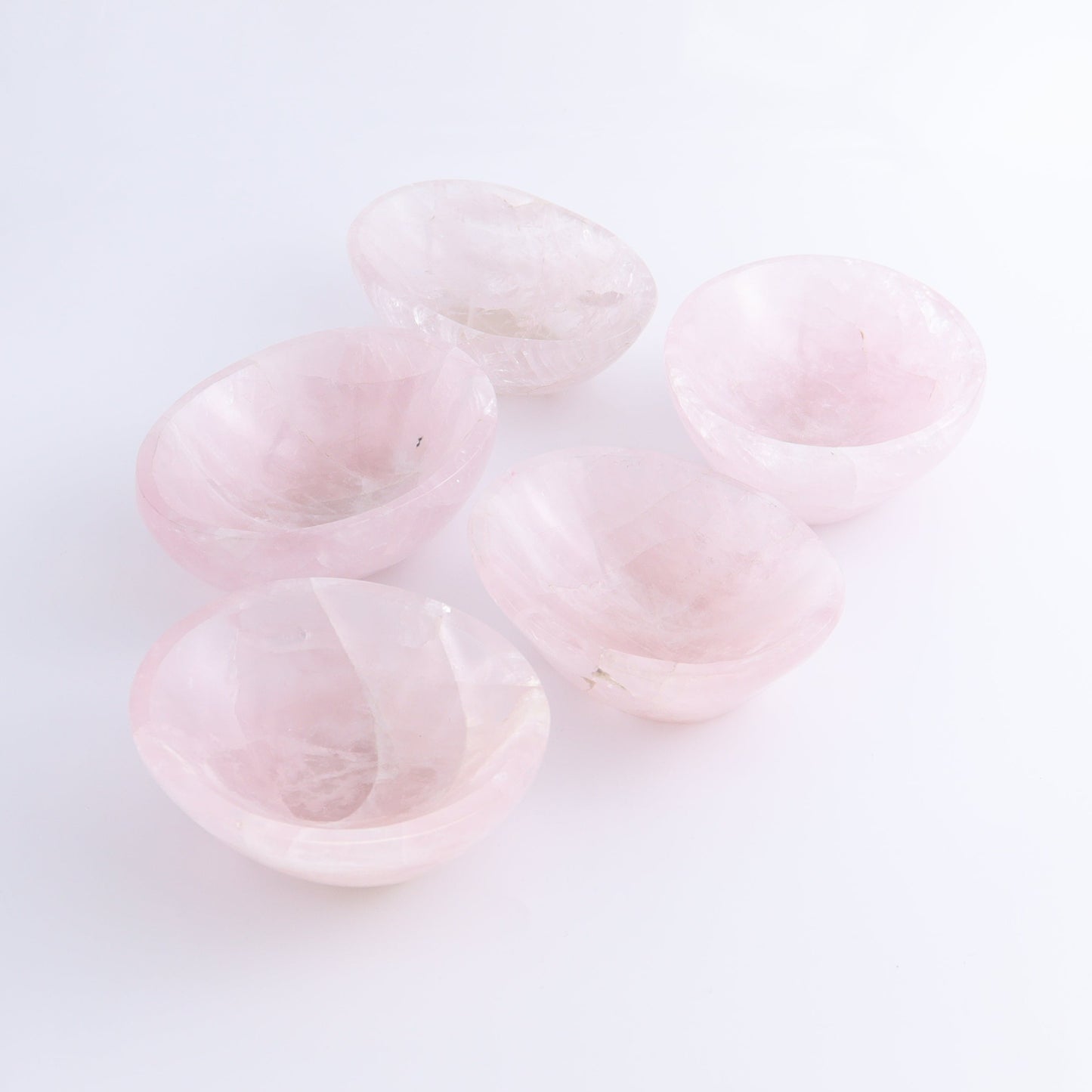 Rose Quartz Bowls Set of 5