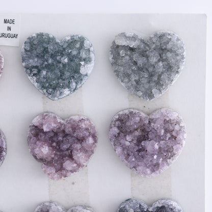 Uruguay Amethyst Hearts Cabs Set of 9 - Expert Wholesale and Supplier of Wholesale Crystals & Bulk Gemstones, ["Amethyst","Cabs","close_70","Hearts","Uruguay"]