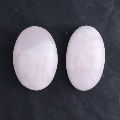Pink Mangano Calcite Palm Stone Set of 6