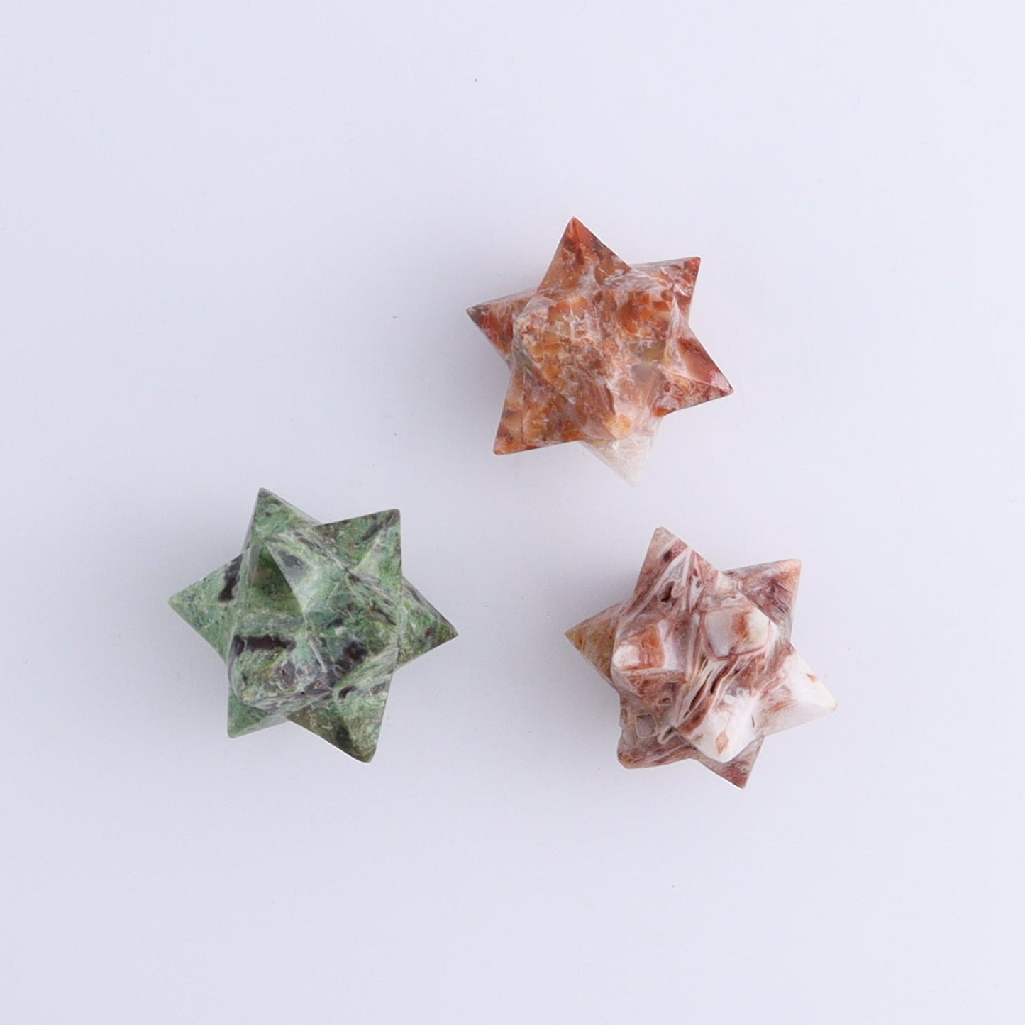 Mixed Stones Stars Set of 14 - Expert Wholesale and Supplier of Wholesale Crystals & Bulk Gemstones, ["jasper","Quartz","Rose Quartz","stars"]