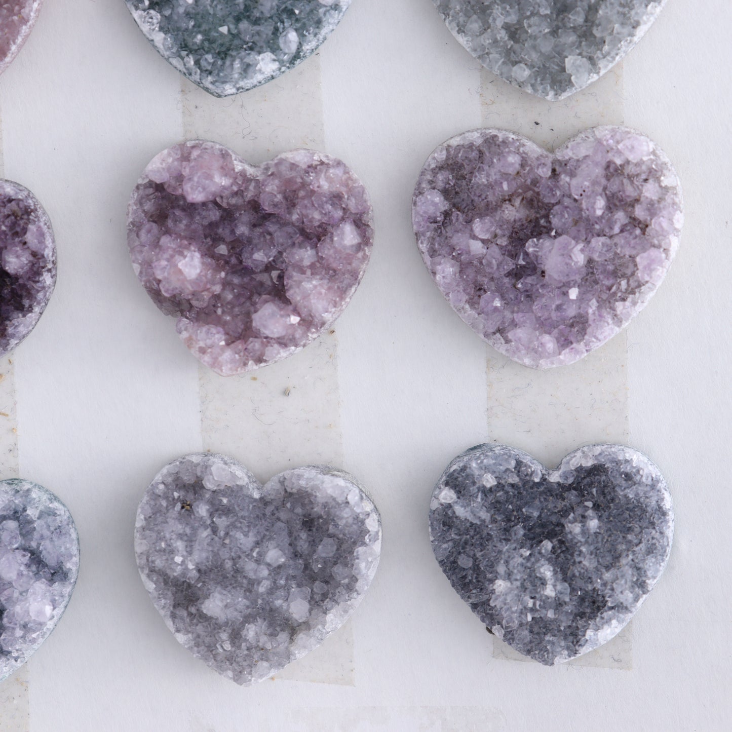 Uruguay Amethyst Hearts Cabs Set of 9 - Expert Wholesale and Supplier of Wholesale Crystals & Bulk Gemstones, ["Amethyst","Cabs","close_70","Hearts","Uruguay"]