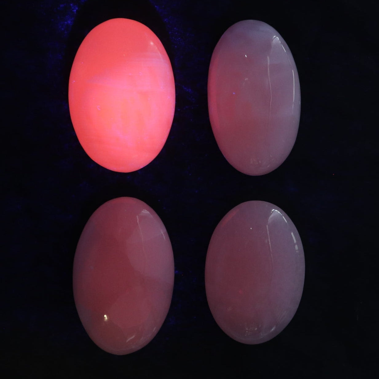 Pink Mangano Calcite Palm Stone Set of 6