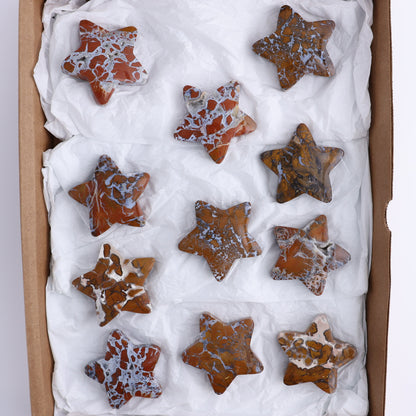 Brecciated Jasper Stars Set of 11 - Expert Wholesale and Supplier of Wholesale Crystals & Bulk Gemstones, ["Brecciated Jasper","Indonesia","stars"]
