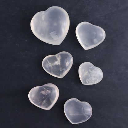 Girasol Quartz Hearts Set of 18 - Expert Wholesale and Supplier of Wholesale Crystals & Bulk Gemstones, ["Girasol","Girasol Quartz","Hearts","Quartz"]