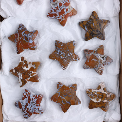 Brecciated Jasper Stars Set of 11 - Expert Wholesale and Supplier of Wholesale Crystals & Bulk Gemstones, ["Brecciated Jasper","Indonesia","stars"]