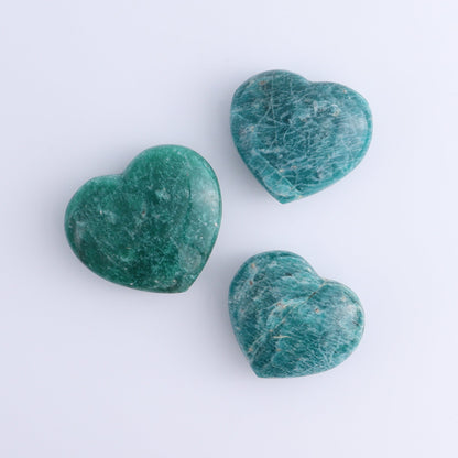 Amazonite Hearts Set of 12 - Expert Wholesale and Supplier of Wholesale Crystals & Bulk Gemstones, ["Amazonite","Hearts","Madagascar"]
