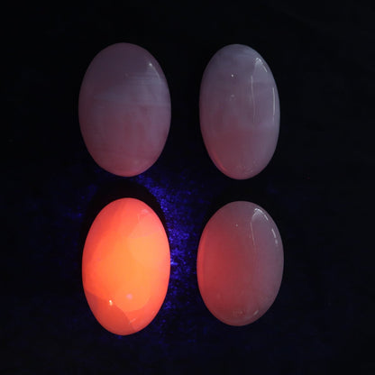 Pink Mangano Calcite Palm Stone Set of 6