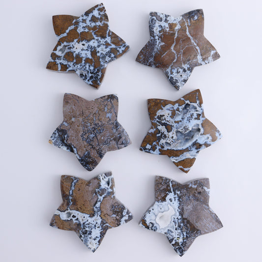 Brecciated Jasper Stars Set of 6 - Expert Wholesale and Supplier of Wholesale Crystals & Bulk Gemstones, ["Brecciated Jasper","Indonesia","stars"]
