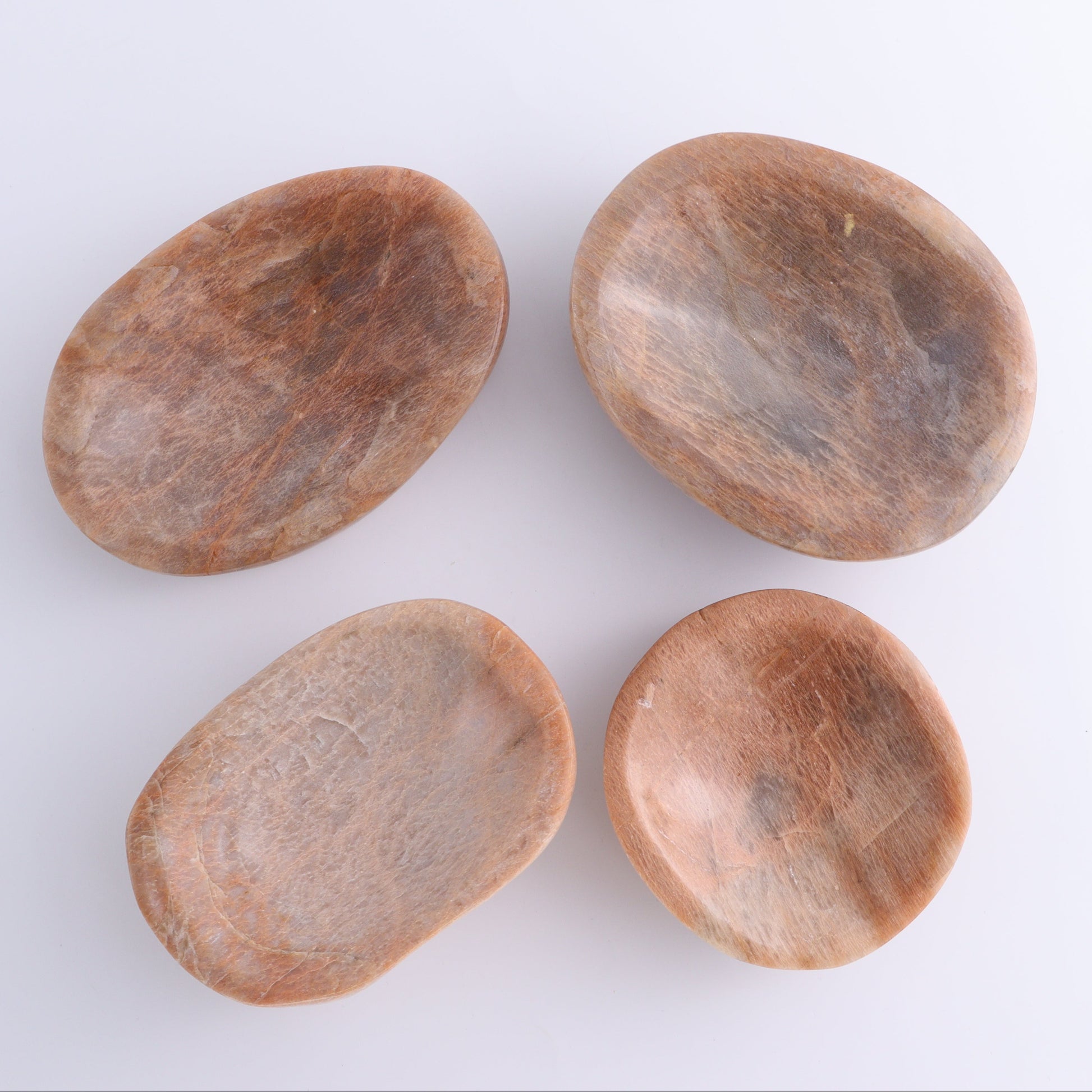 Peach Moonstone Bowl Set of 4 - Expert Wholesale and Supplier of Wholesale Crystals & Bulk Gemstones, ["bowl","Bowls","Peach Moonstone"]