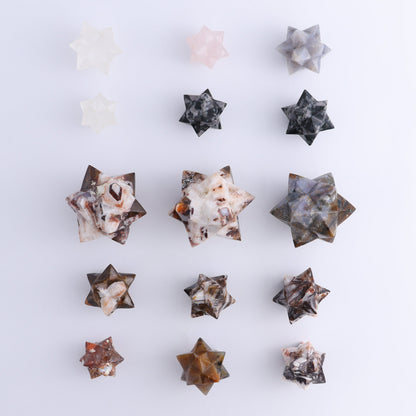 Mixed Stones Stars Set of 15 - Expert Wholesale and Supplier of Wholesale Crystals & Bulk Gemstones, ["jasper","Quartz","Rose Quartz","stars"]