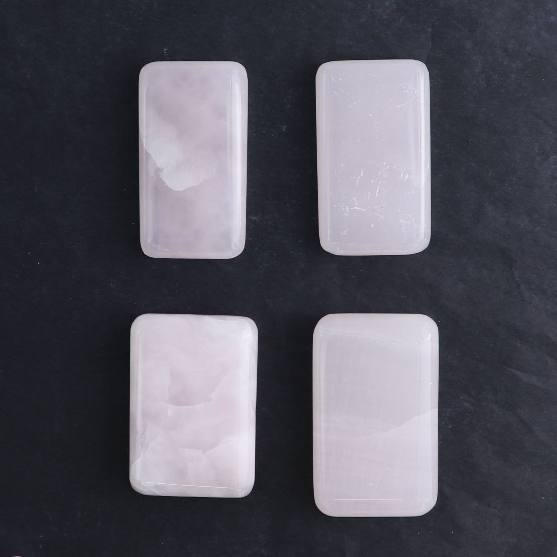 Pink Mangano Calcite Rectangles Set of 12