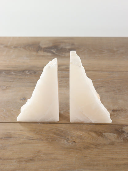 Rustic White Rough Onyx Bookends - Expert Supplier of Wholesale Crystals & Bulk Gemstones