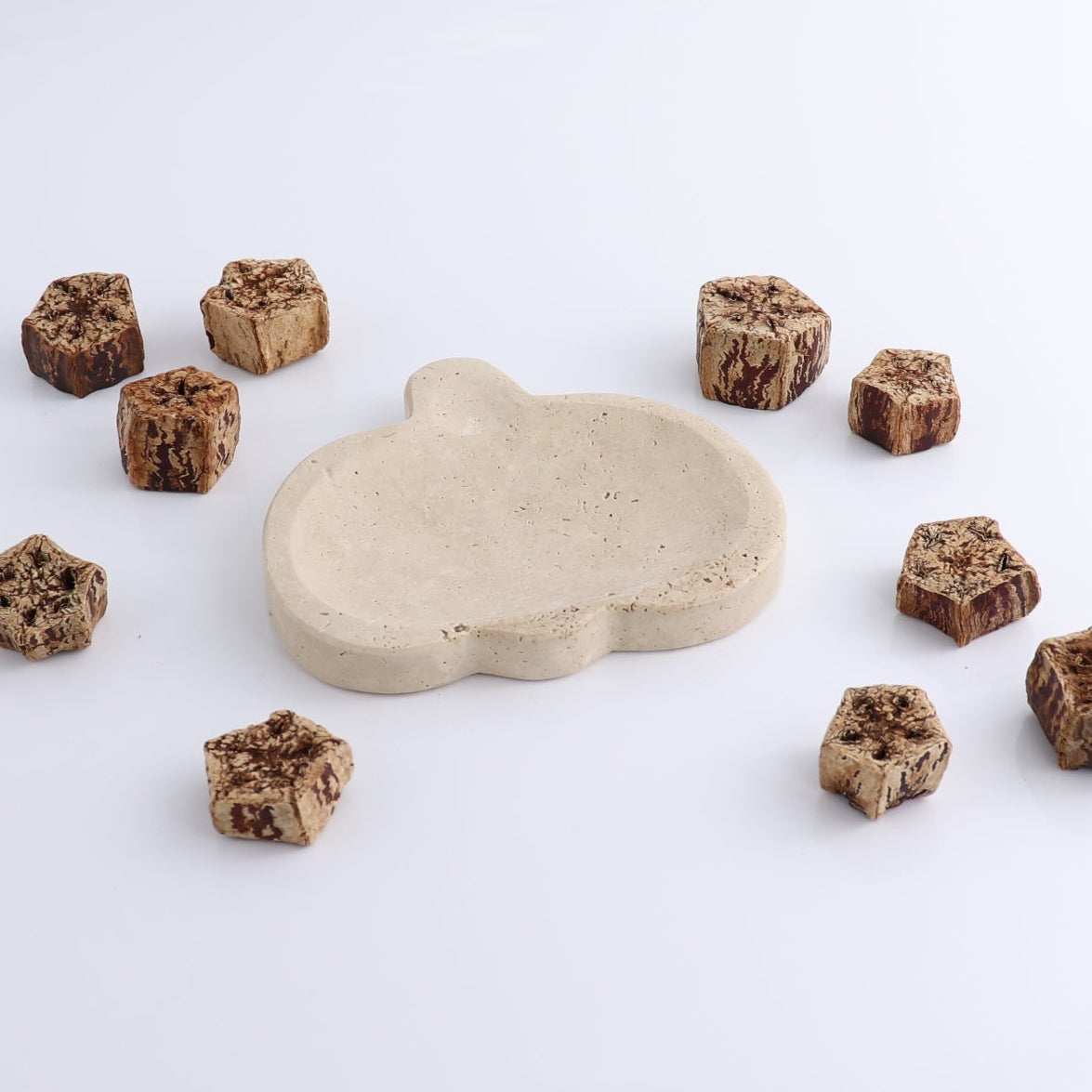 One Travertine Pumpkin Dish