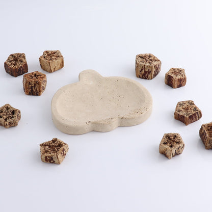 One Travertine Pumpkin Dish