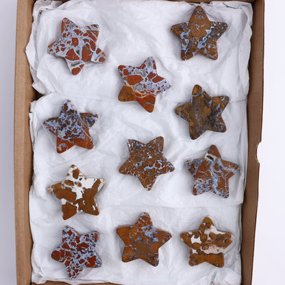 Brecciated Jasper Stars Set of 11 - Expert Wholesale and Supplier of Wholesale Crystals & Bulk Gemstones, ["Brecciated Jasper","Indonesia","stars"]