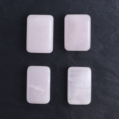 Pink Mangano Calcite Rectangles Set of 12