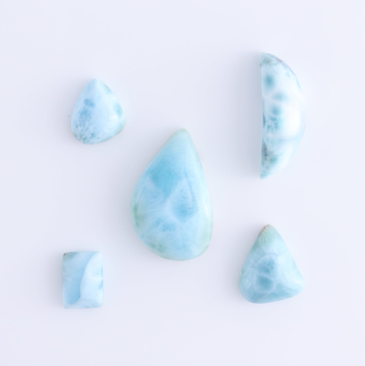 Larmiar Cabs Set of 10 - Expert Wholesale and Supplier of Wholesale Crystals & Bulk Gemstones, ["Cabs","Freeform","Freeforms","Larimar"]