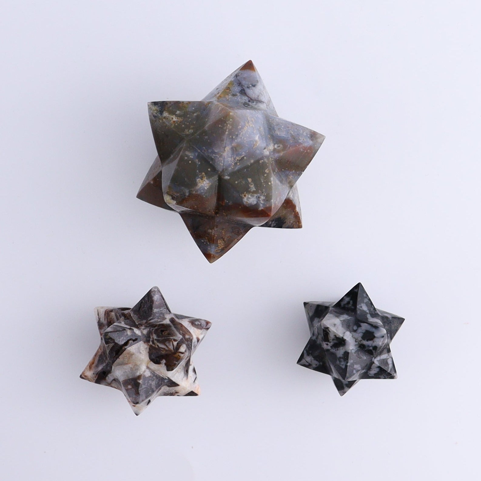 Mixed Stones Stars Set of 15 - Expert Wholesale and Supplier of Wholesale Crystals & Bulk Gemstones, ["jasper","Quartz","Rose Quartz","stars"]