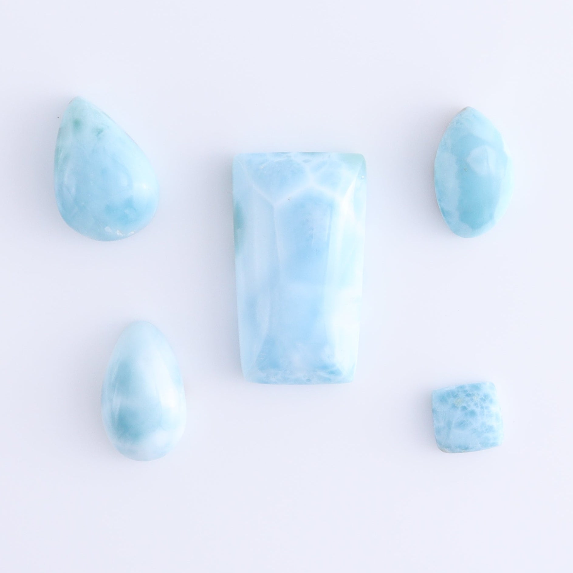 Larmiar Cabs Set of 10 - Expert Wholesale and Supplier of Wholesale Crystals & Bulk Gemstones, ["Cabs","Freeform","Freeforms","Larimar"]