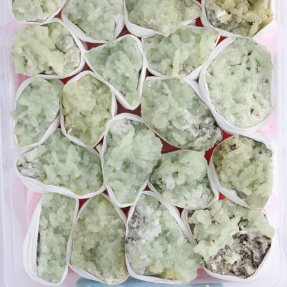Prehnite Flat from Morocco - Expert Wholesale and Supplier of Wholesale Crystals & Bulk Gemstones, ["Clusters","Flats","Morocco","Prehnite"]