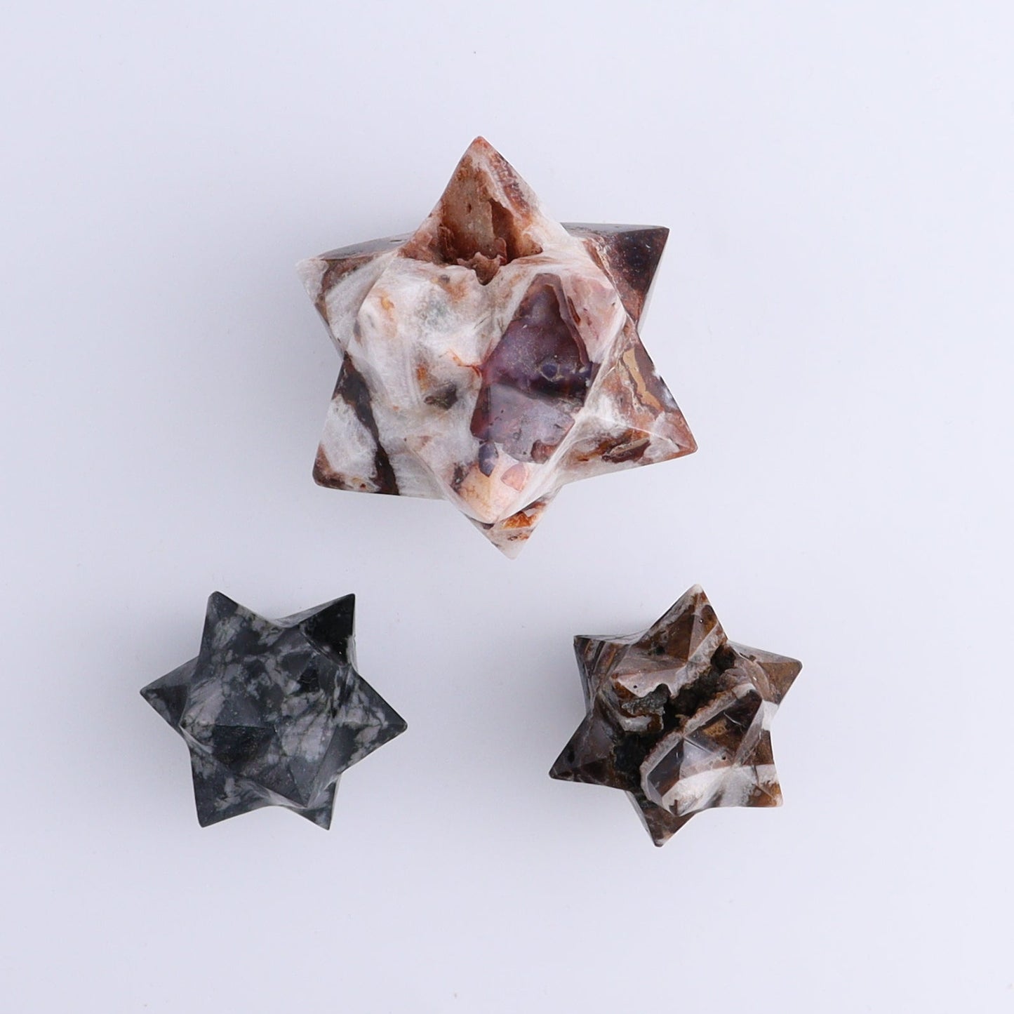 Mixed Stones Stars Set of 15 - Expert Wholesale and Supplier of Wholesale Crystals & Bulk Gemstones, ["jasper","Quartz","Rose Quartz","stars"]