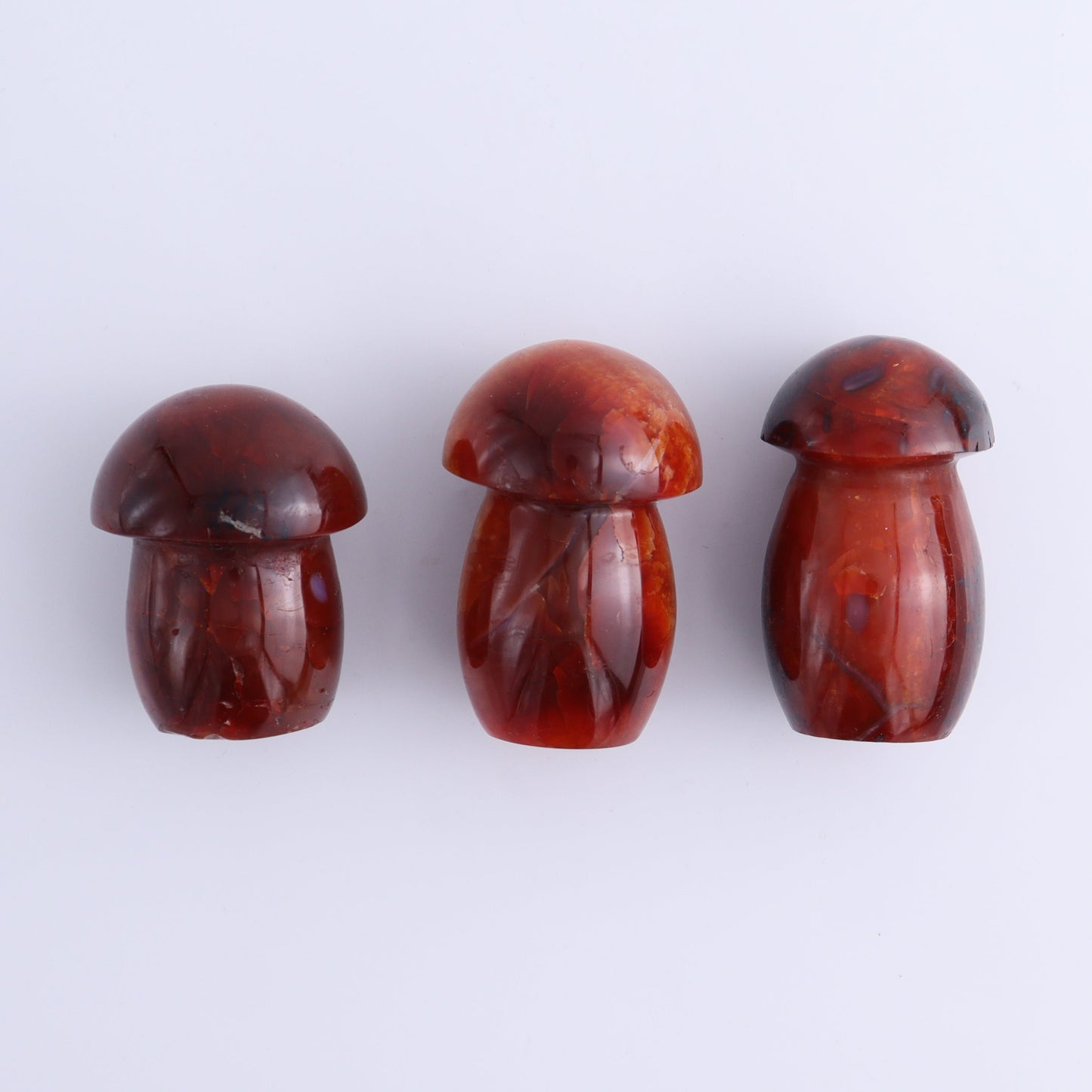 Carnelian Mushrooms Set of 9 - Expert Wholesale and Supplier of Wholesale Crystals & Bulk Gemstones, ["carnelian","Madagascar","Mushrooms"]